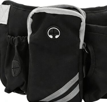 Сумка для собак, дихаюча, з регульованим поясом та кишенями на блискавці, для безручного тренування, зберігання під час бігу, походів, джогінгу, фітнесу, подорожей та щодня