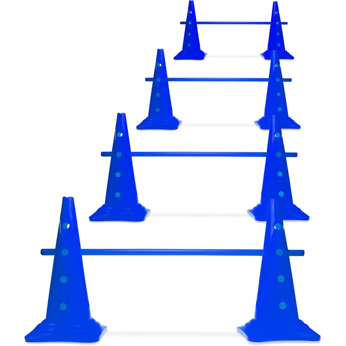 Набір перешкод для аджиліті Sportikel24 (4 шт.) – 50 см, 100 см, для собак, коней, дітей. Синій