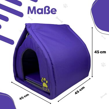 Кішка або собака, Будка EVE Textile Eskimo, 45x45x45 см, Ліла | Будка для тварин, літня, дихаюча, 45x45x45 см