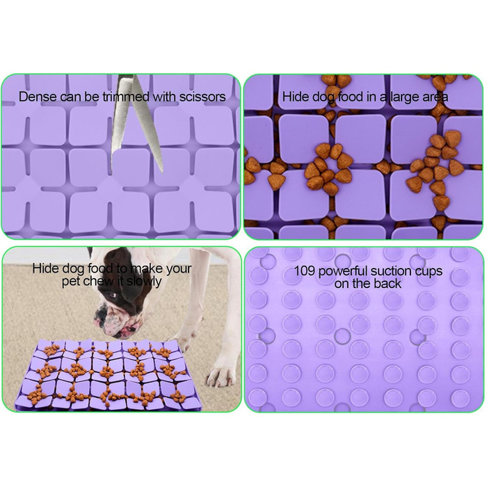 Килимок для годування котів та собак з силікону з підставкою, липучки для ласощів. Зменшує нудьгу під час їжі.