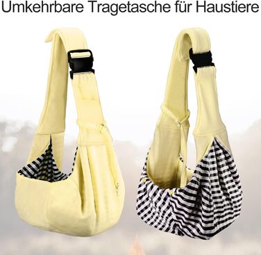 PetLoft Слінг-переноска для собак, реверсивний, регульований, для собак/кішок/кроликів (Бежевий)