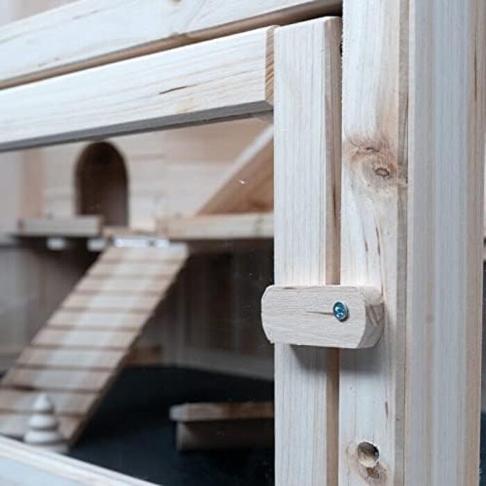 Клітка для хом'яка MATS з дерева, 90x55x55 см, для дому, клітка для дрібних тварин