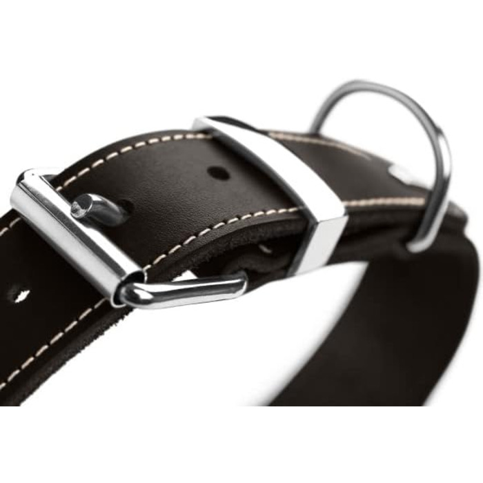 Нашийник для собак HUNTER AALBORG SPECIAL, шкіряний, міцний, комфортний, розмір M (55 см), колір cognac