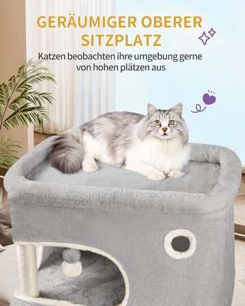 Драбина-кіготь для котів Hzuaneri, 178 см, XXL, сірий