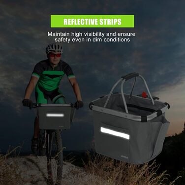 Кошик для велосипеда Lixada, передній, знімний, алюмінієвий, сірий