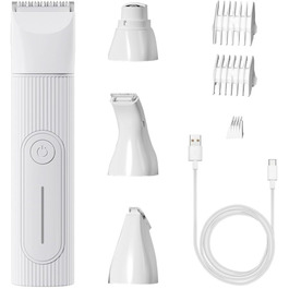 Машинка для стрижки собак та котів 4-в-1, безшумна, водонепроникна, акумуляторна