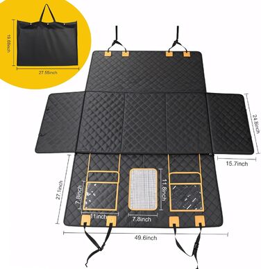 Водонепроникна підстилка для собак у машину: захист заднього сидіння, hardsole, для подорожей та транспортування