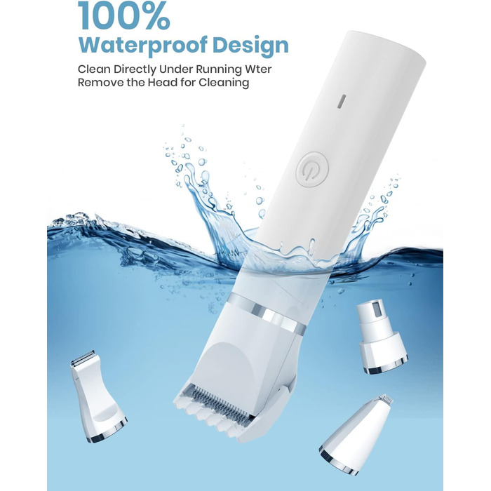 Набір для стрижки котів Leise: професійна машинка для стрижки котів, собак, набір для догляду за лапами, очима, вухами та обличчям. USB-C зарядка.