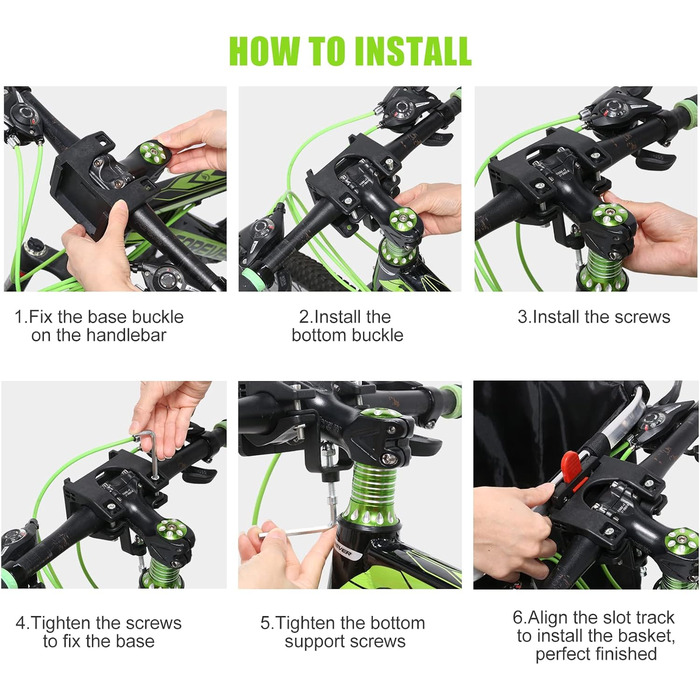 Фарбований кошик на кермо велосипеда Lixada з алюмінію (35 x 25 x 5 см)