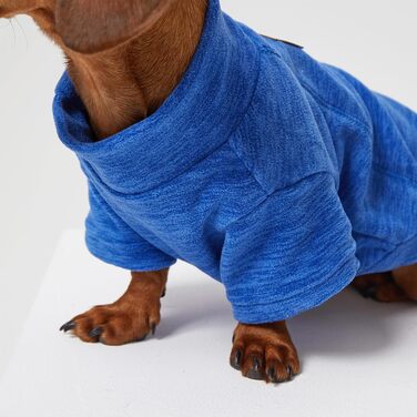 Теплий комбінезон для великих собак, флісовий пуловер для такс, 2 ноги, теплий одяг для домашніх тварин, піжама, костюм з кільцем D, блакитний, 3XL
