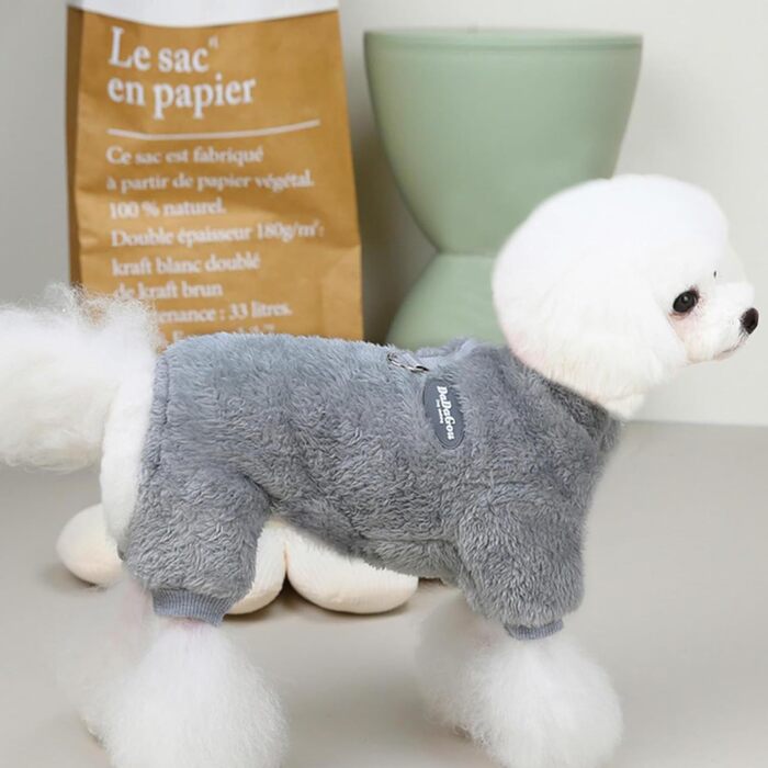 Пуловер для собак, теплий зимовий пуловер для маленьких собак, флісовий пуловер для цуценят, одяг для собак, пуловер для домашніх тварин для маленьких та середніх собак (L)