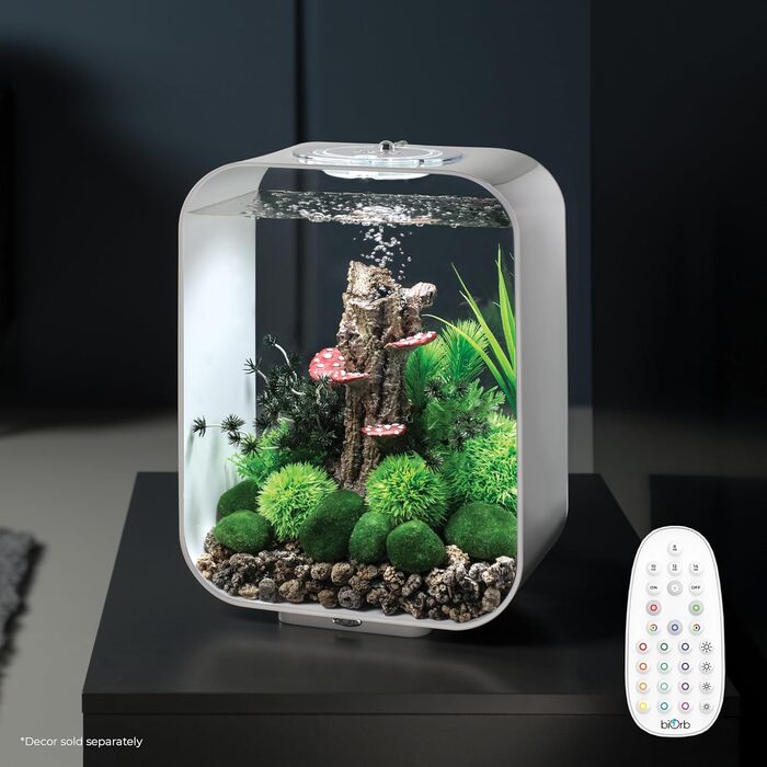 Акваріум biOrb LIFE 15 LED, 15 л з фільтром, LED-підсвіткою, керамічним дном, акриловий, білий, сучасний дизайн