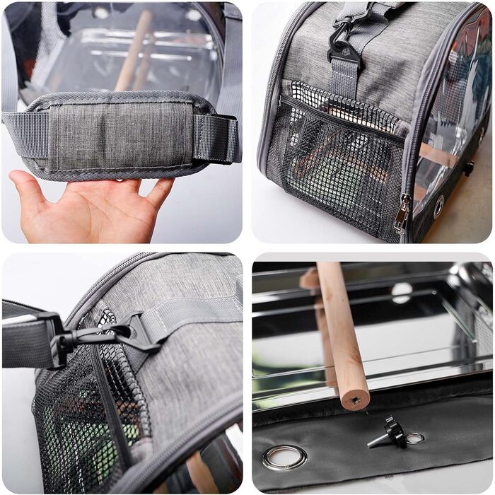 Транспортна сумка для птахів Asfrode з підставкою та металевим підносом: для папуг, канарек, хвилястих та корел