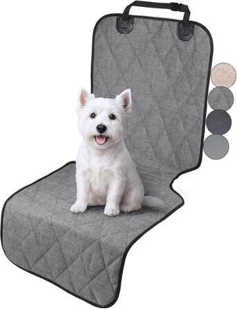 Авточохли на сидіння для собак VIVAGLORY, універсальні, степвані, 600 Denier Oxford, для більшості авто, позашляховиків, Heather Black, розмір 63см