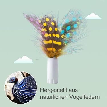 Іграшка для котів GoldenSun 3 в 1: електрична, інтерактивна, автоматична. Whack-A-Mole, метелик, м'ячик, USB, 6 насадок, A-Weiß (Y-12 шт.)