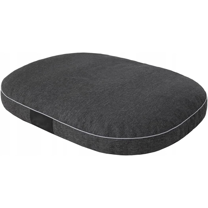 Матрац для собак овальної форми, 87x68x15 см, чорний - водонепроникний, кухонний, для собак маленьких, середніх та великих порід.