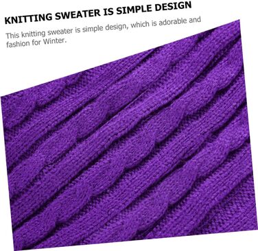 Пов'язка на голову для собак POPETPOP з акрилових волокон, тепла, для зими, миється, багаторазова (S, фіолетовий)