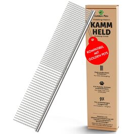 Зубна щітка для собак та котів з захисними нопочками - видаляє підшерсток, ковтуни та вузли. Ідеальна для догляду за довгошерстих собак, таких як кокапу, пудель. Розмір S, професійний гребінь L