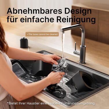 Автоматичний годівниця для котів та собак, 5л, WiFi, керування через додаток, 1-10 прийомів їжі на день, чорний