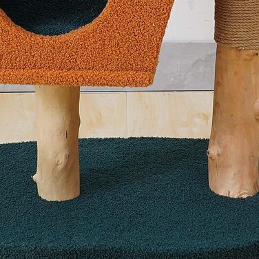 Котячий будиночок з дерева з штучним хутром Fudajo, 114 см, з кульками для ігор