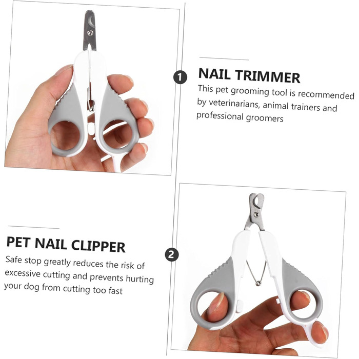 Кліпер для обрізання кігтів домашніх тварин BESPORTBLE - 2 шт. Ефективний інструмент для собак та котів. Ергономічний, портативний, для точного обрізання.