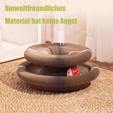 Котячий когтетоп складний, портативний, з інтерактивною м'ячиком для зняття стресу у котів