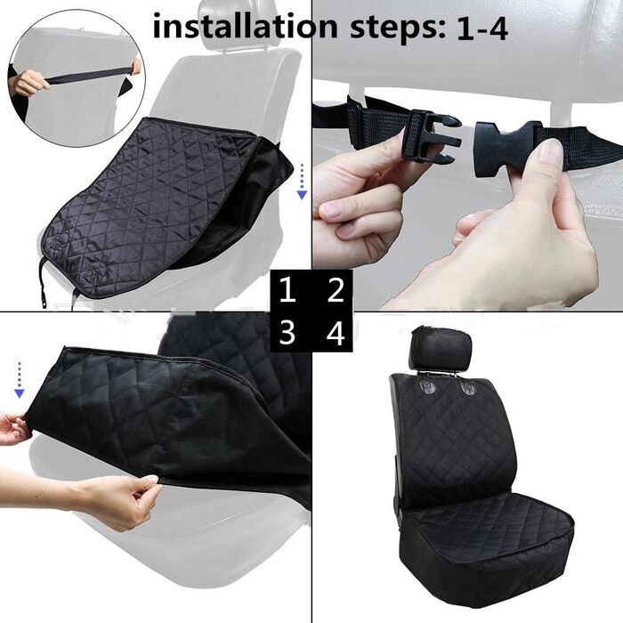 Чохол на сидіння для собак великих порід HCMAX Cargo-Liner, універсальний, XL (для переднього сидіння), водовідштовхувальний, нековзний, для авто, SUV, позашляховиків, вантажівок, мінівенів