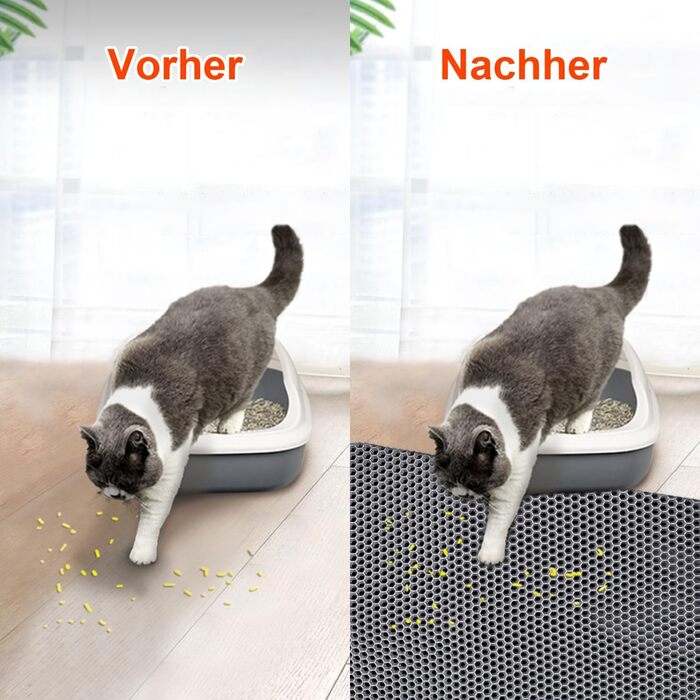 Килимок під лоток для котів AidSci | 70x55 см, водовідштовхувальний, з комірками, сірий