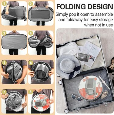 Транспортна переноска для собак CAIEJSAEN 92x52x52 см, складана, з оксфордської тканини, сітчаста, дихаюча, для подорожей та авто