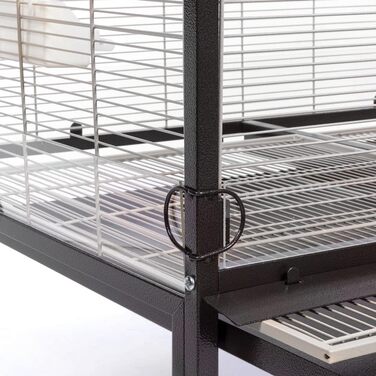 Вольєр для птахів XXL Vogelvoliere Casa 120, 120x81x180 см, антик/платина, клітка для папуг і канарок