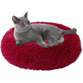 Крісло-ліжко для собак Deluxe, L, червоне (70 см), знімний чохол, для маленьких, середніх та великих собак