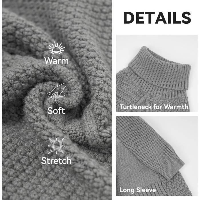 Пуловер з коміром-голкою для собак, в'язаний пуловер з повідком, отвором для повідка, одяг для собак у холодну погоду, пуловер для маленьких собак