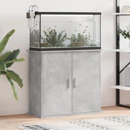 Підставка для акваріума Homgoday Casa Mobilia, 81x36x73 см, багатошарова деревина, сірий цемент, меблі для дому, для вітальні та спальні, для використання всередині й зовні