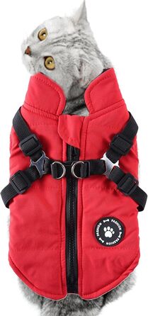 Зимовий теплий водонепроникний двосторонній одяг для собак (S), червоний бавовняний костюм