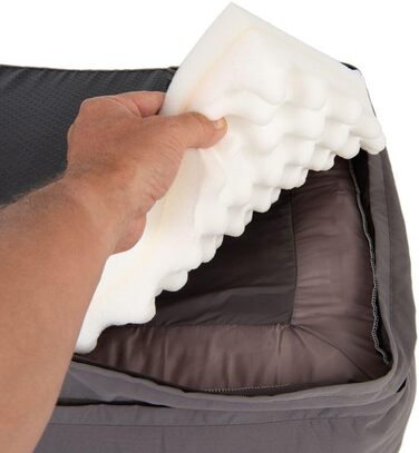 Ортопедичний лежак для собак Zooplus | Лежанка з Memory Foam | М'який матеріал, високий борт | З плюшевою подушкою (S-L, 75x50x25 см)