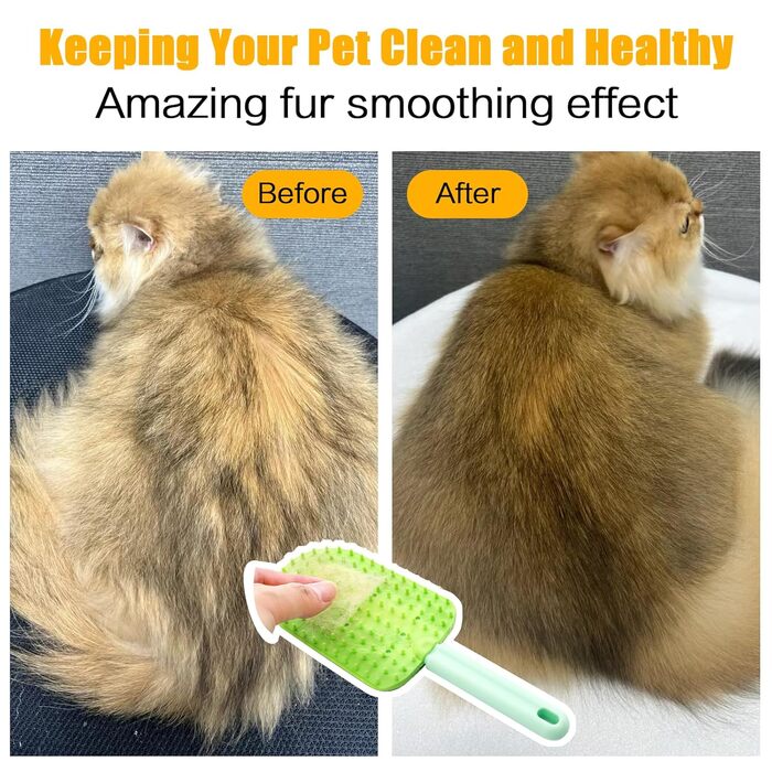 Гребінець для котів 2 шт., силіконовий, для довгошерстих, видаляє шерсть, зменшує клубки шерсті