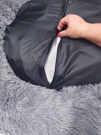 М'яке ліжко для собак знімний чохол 80 см - Ручна робота, пухнасте ліжко для собак, подушка для собак пухнаста, ліжко для котів, машинне прання - Кругле ліжко для котів сріблясто-сірий 80 см сріблясто-сірий