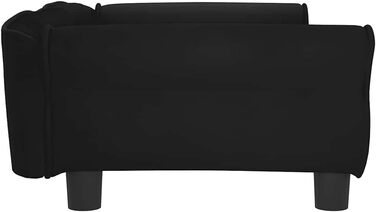 Крісло-ліжко для собак, чорне, з м'якою оббивкою, 95 x 55 x 30 см, для маленьких собак та котів