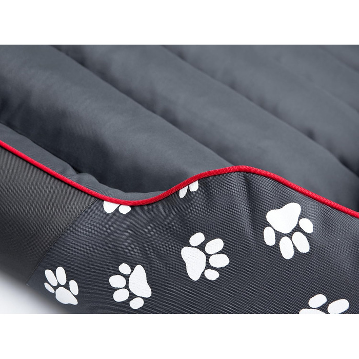 Ліжко для собак Prestige M, сіре з лапами, 85 x 65 см - знімний, пральний чохол