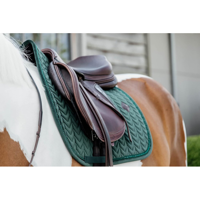 Kentucky Horsewear Schabracke Velvet Pearls - підкова для коня, розмір SR, колір Pine Green