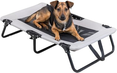 Лежанка для собак TRIXIE Strong Edition – стабільна та комфортна, 79x19x50 см, бежево-чорна