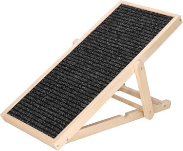 Дерев'яна рамка для собак, регульована висота, чорний колір, 78 см. Ідеально для маленьких собак.