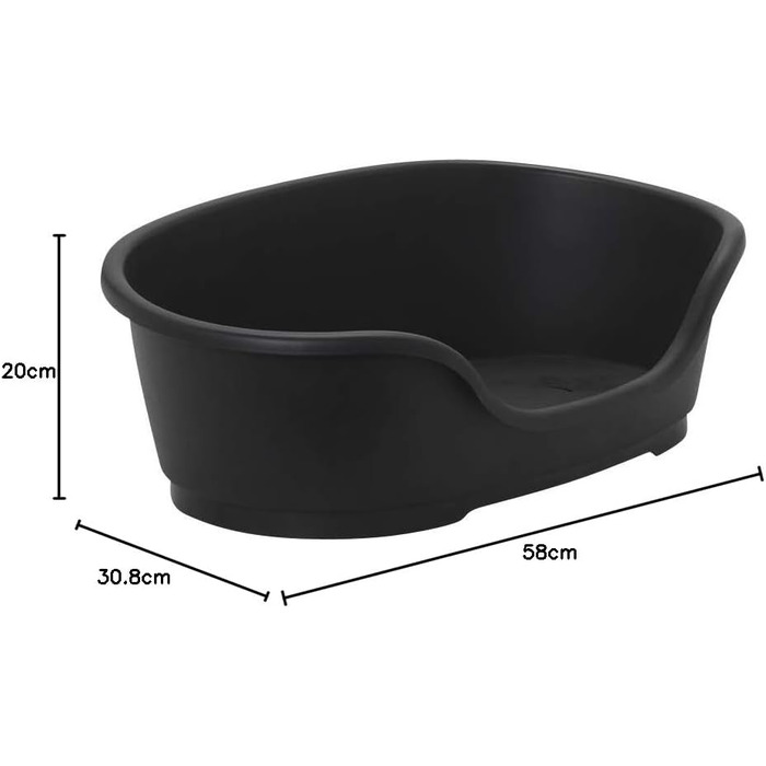 Корзина для домашніх тварин Karlie Domus L, 50x38x20 см, чорна