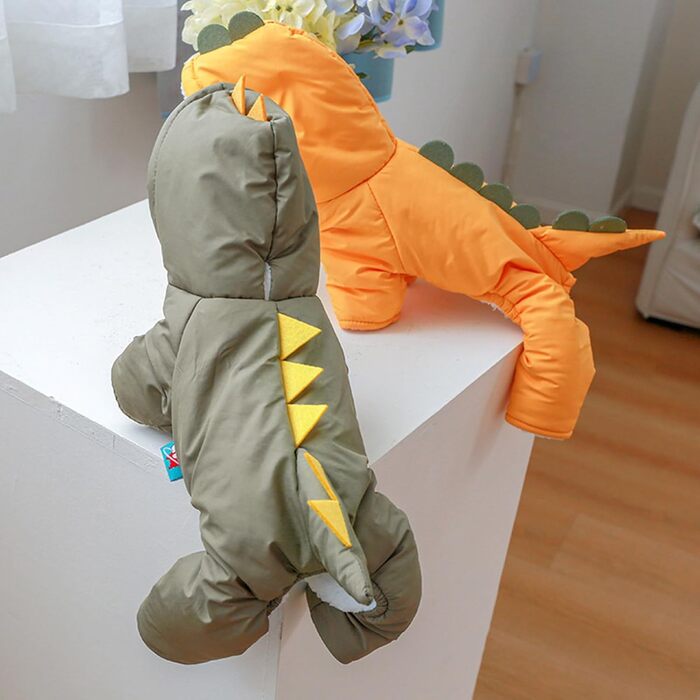 Теплий зимовий костюм для собак - Комбінезон з капюшоном для маленьких собак (Жовтий, XS)