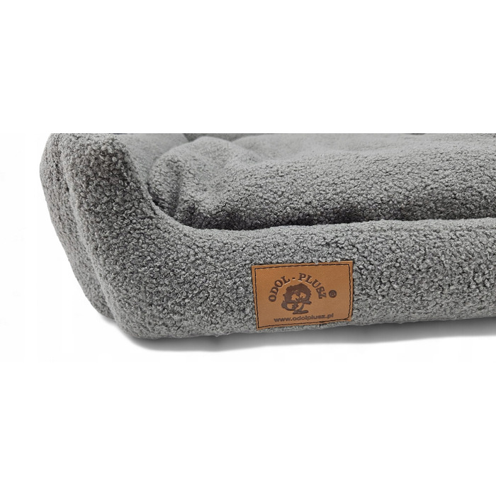 Плюшевий диван для собак Odol, сірий, 70 x 60 см