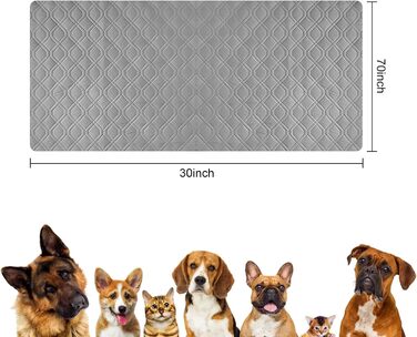 Водонепроникний килимок для собак Dokeno - двосторонній, м'який, для великих та маленьких собак/кішок, захист диванів, ліжок та авто - можна прати в пральній машині (132 x 52 см)