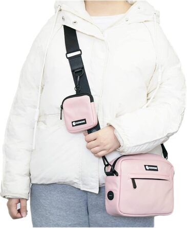 Сумка для ласощів для собак COOWONE: водонепроникна сумка для прогулянок з диспенсером для собачих екскрементів (Рожева)