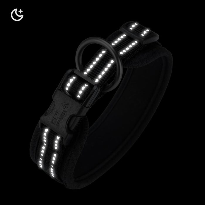 Нашийник для собак Exceent Eite Spanker з PU матеріалу, чорний, розмір L, регульований, для дресирування великих собак