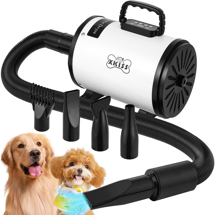 XKISS Професійний набір для грумінгу собак 2800W: машинка для стрижки, фен та пилосос для шерсті