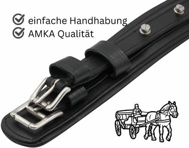 AMKA шкіряний пояс для упряжі/селета для коня, для одиночної упряжки